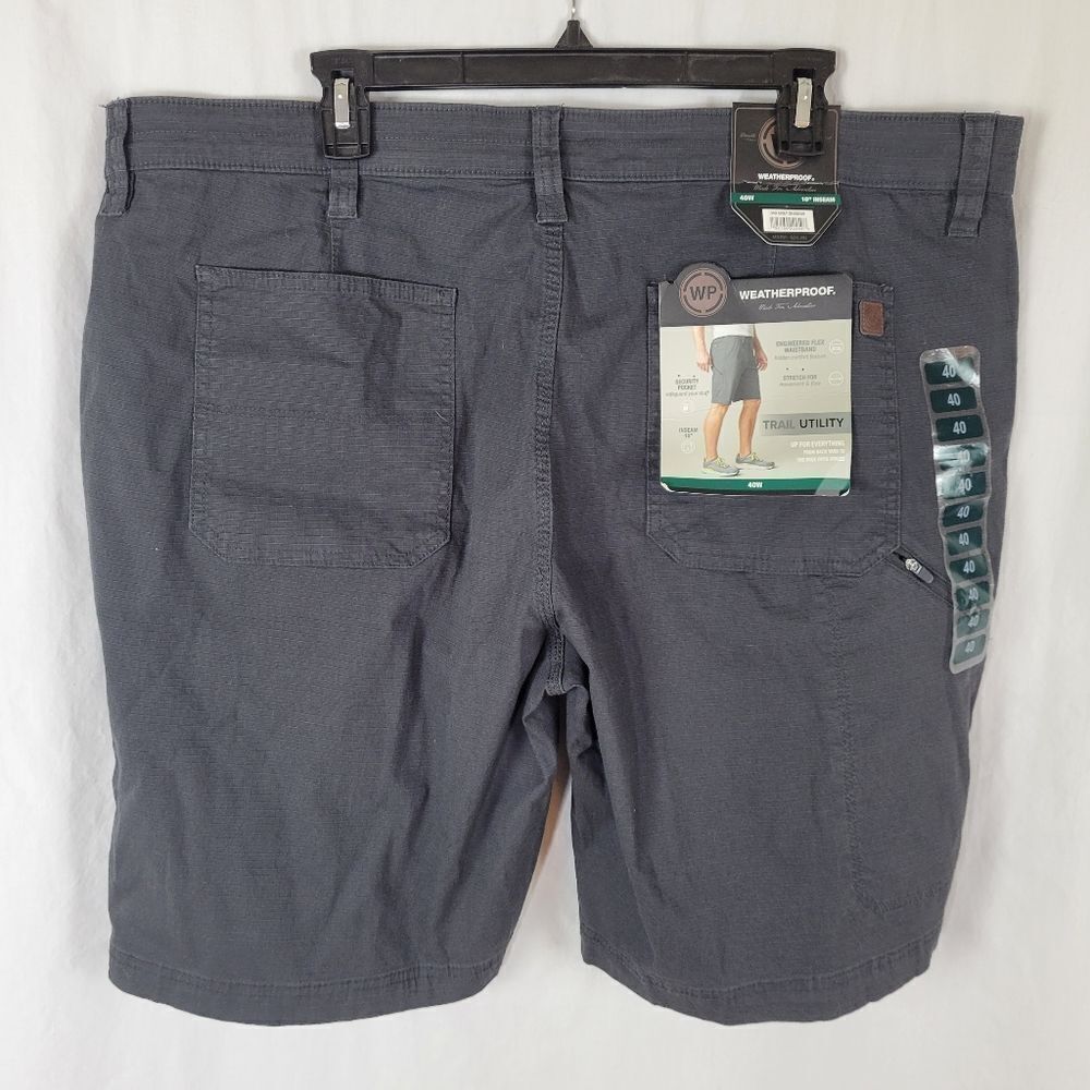 WP Weatherproof Grey Shadow Stretch Trail Utility Shorts Waist Size 40 - Picture 7 of 7